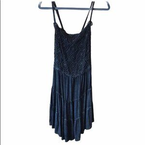 Sea Gypsies Navy Dress with Lace Detail Size S